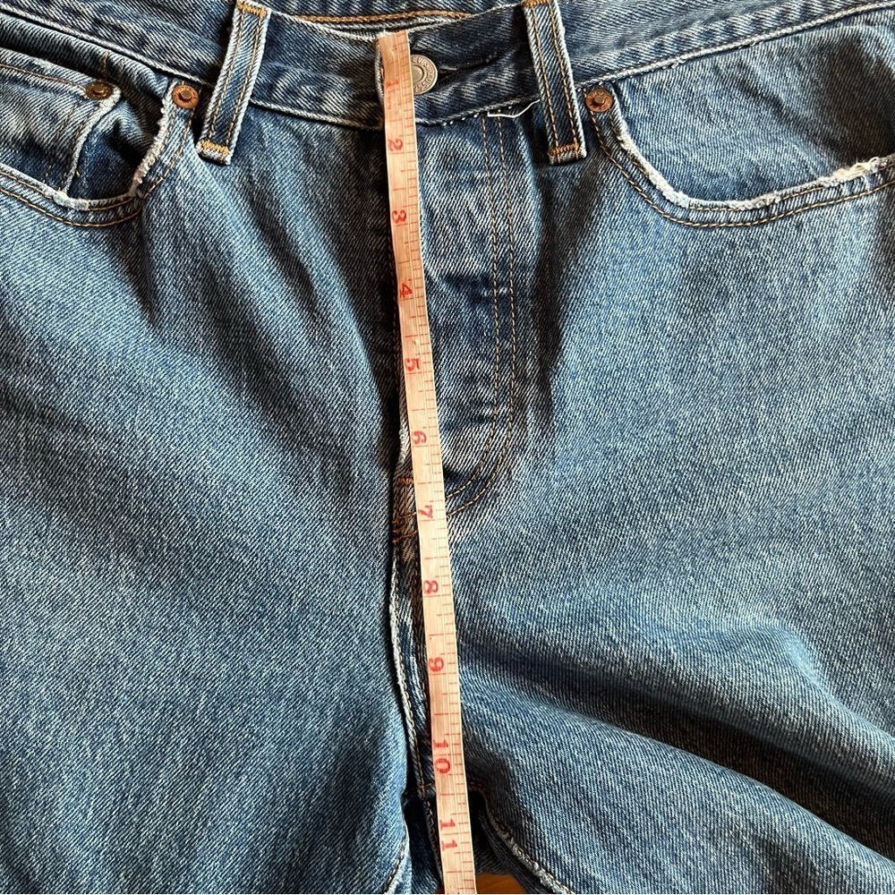 Levi’s Premium Wedgie Straight Jeans Size 27 Blue High Rise Button Fly - Picture 7 of 17